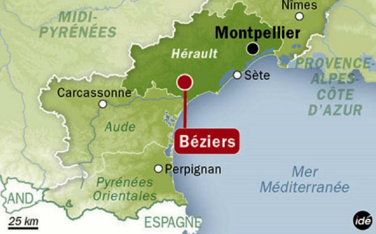 Beziers Studio Terrasse Exterior photo